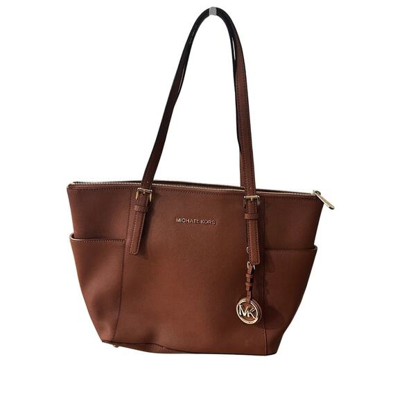 Michael Kors Jet Set Crossgrain Leather Tote - Picture 1 of 7